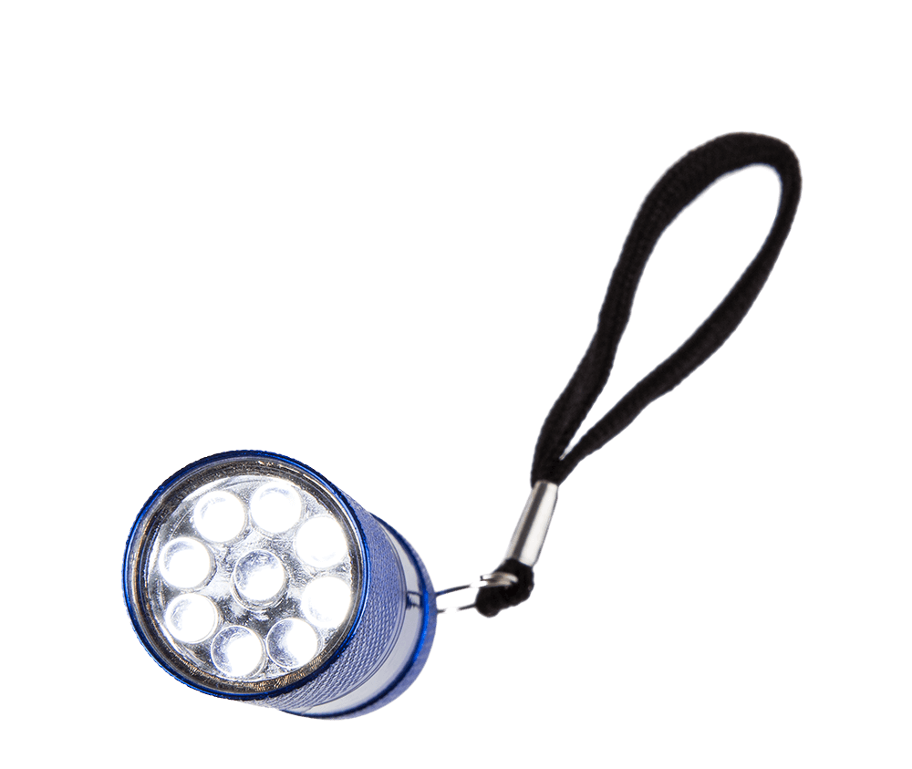 Metal torch with 9 LED,