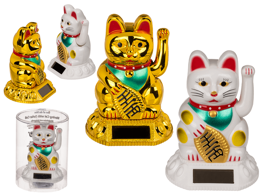Waving cat, with solar cell,