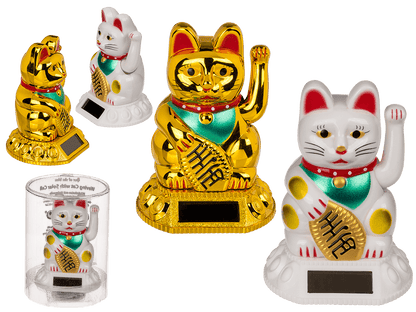 Waving cat, with solar cell,