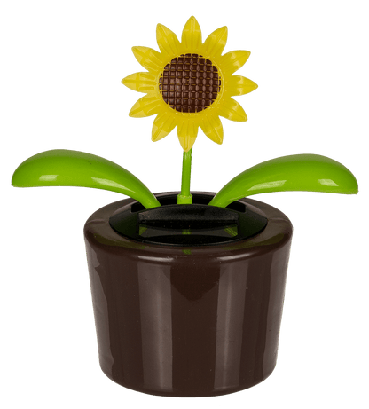 Movable flowers & insects in plastic pot with,