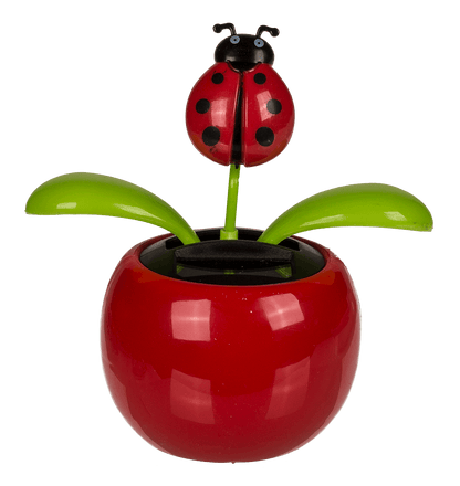 Movable flowers & insects in plastic pot with,