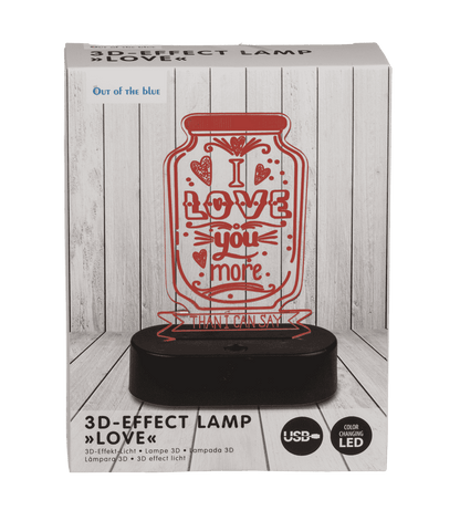 3D-Lamp, Love, ca. 20 cm, with USB-cable