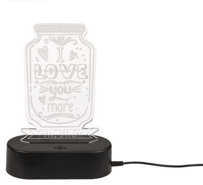 3D-Lamp, Love, ca. 20 cm, with USB-cable