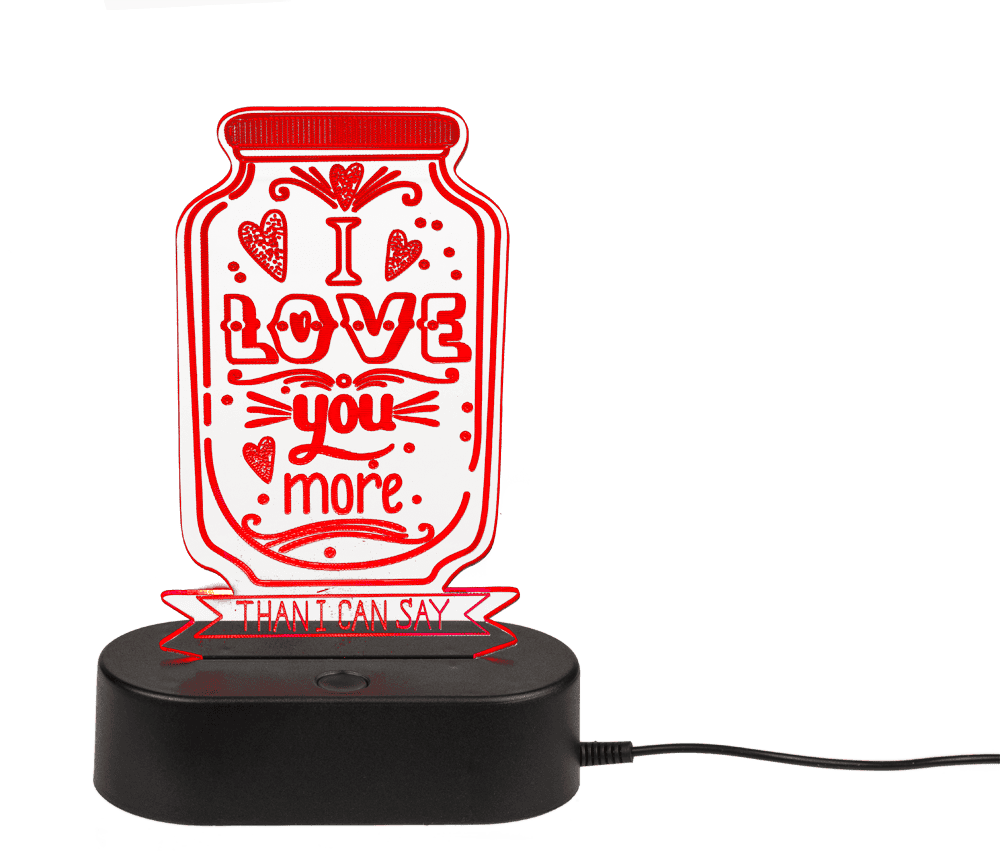 3D-Lamp, Love, ca. 20 cm, with USB-cable