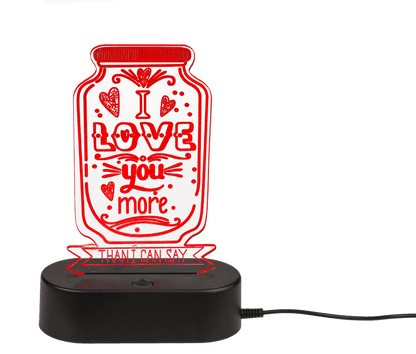 3D-Lamp, Love, ca. 20 cm, with USB-cable