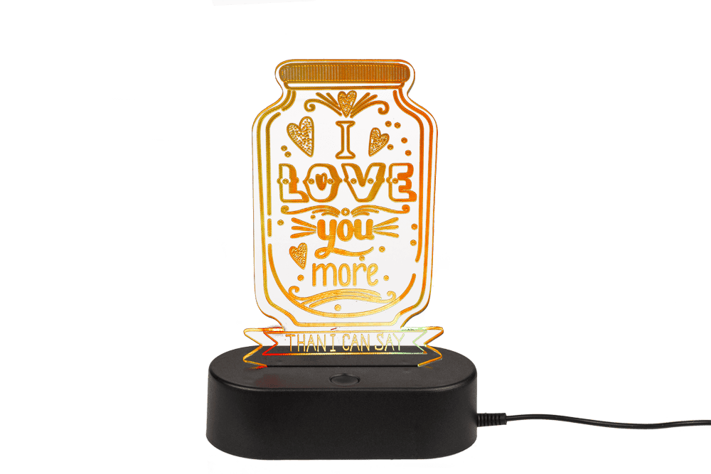 3D-Lamp, Love, ca. 20 cm, with USB-cable