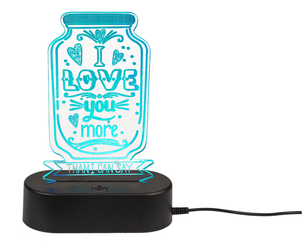 3D-Lamp, Love, ca. 20 cm, with USB-cable