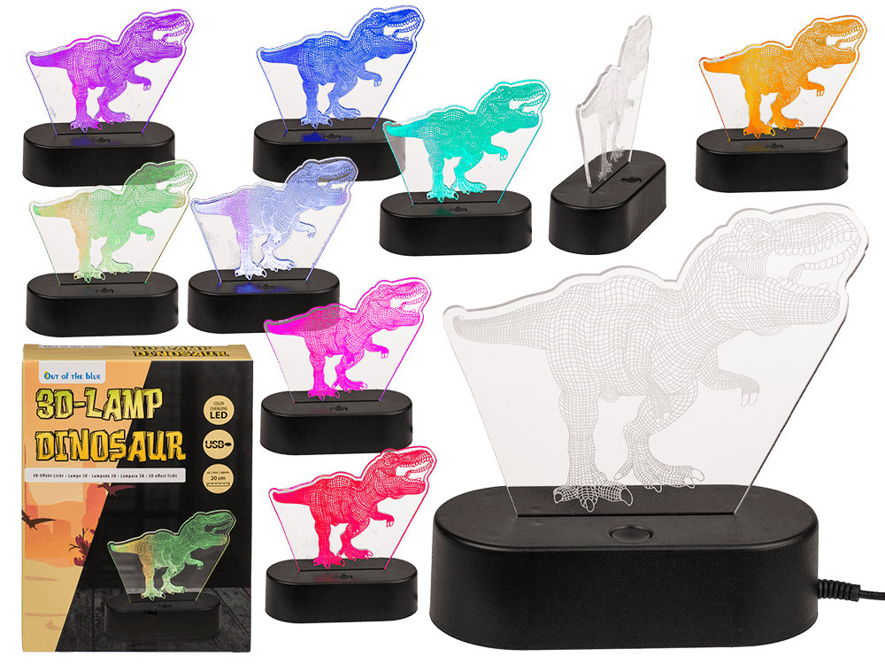 3D-Lamp, T-Rex, ca. 20 cm, with USB-cable