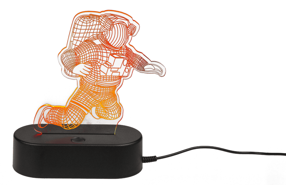 3D-Lamp, Spaceman, ca. 20 cm, with USB-cable