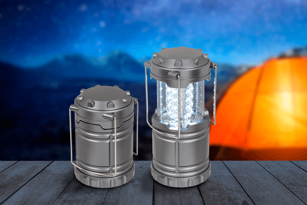 Foldable Camping light, ca. 8,5 x 25 cm,