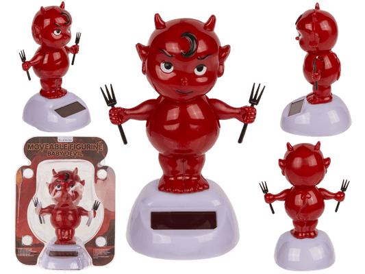 Movable figure, baby devil, with solar cell,
