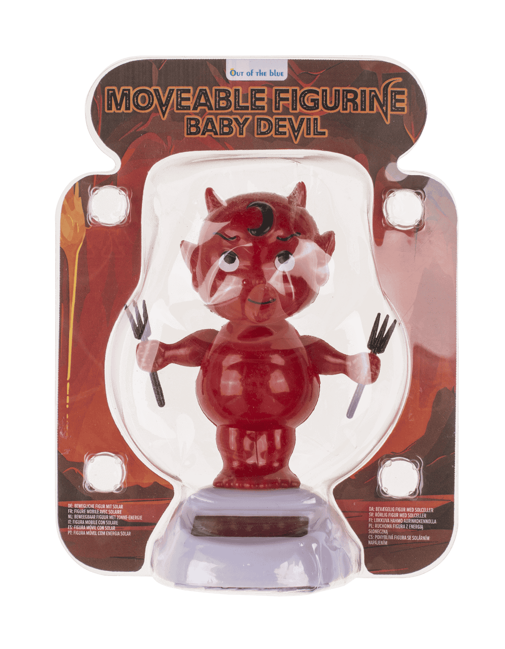 Movable figure, baby devil, with solar cell,