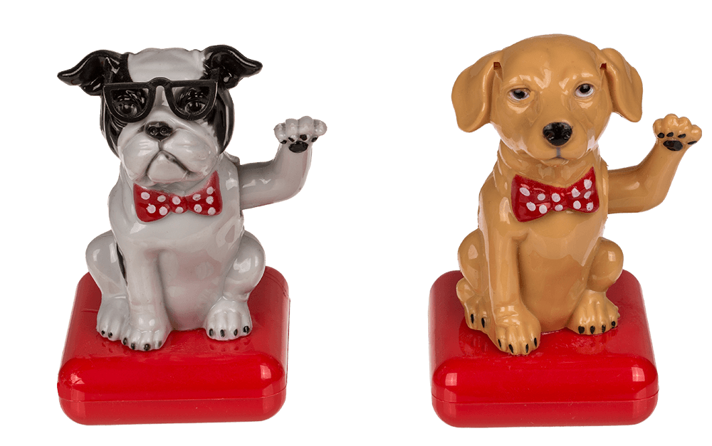 Moveable figurine, Waving Dog,
