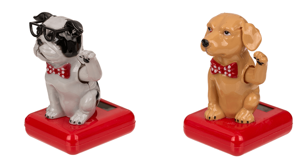 Moveable figurine, Waving Dog,