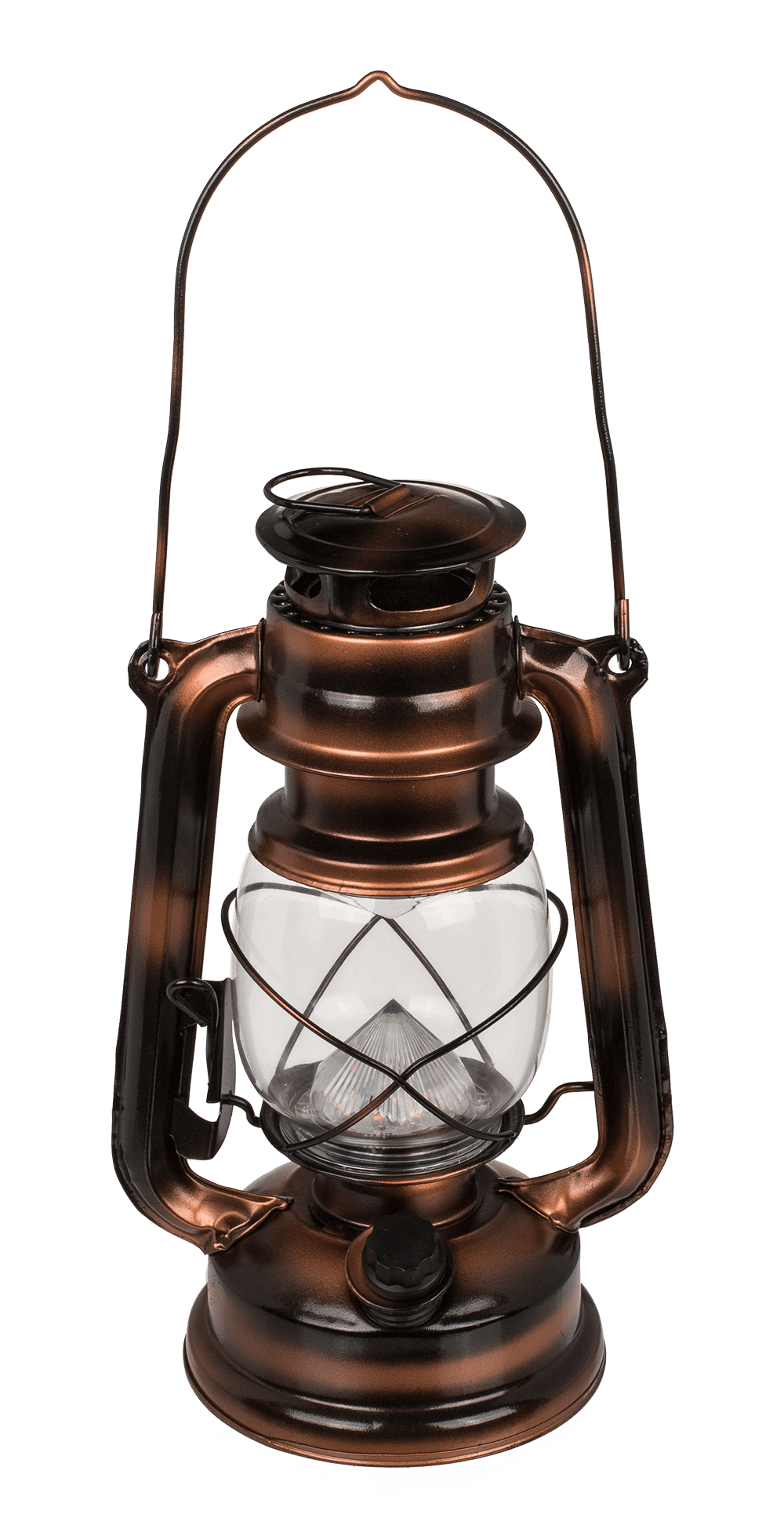 LED metal storm lantern, 15 x 25 cm, for 2 x