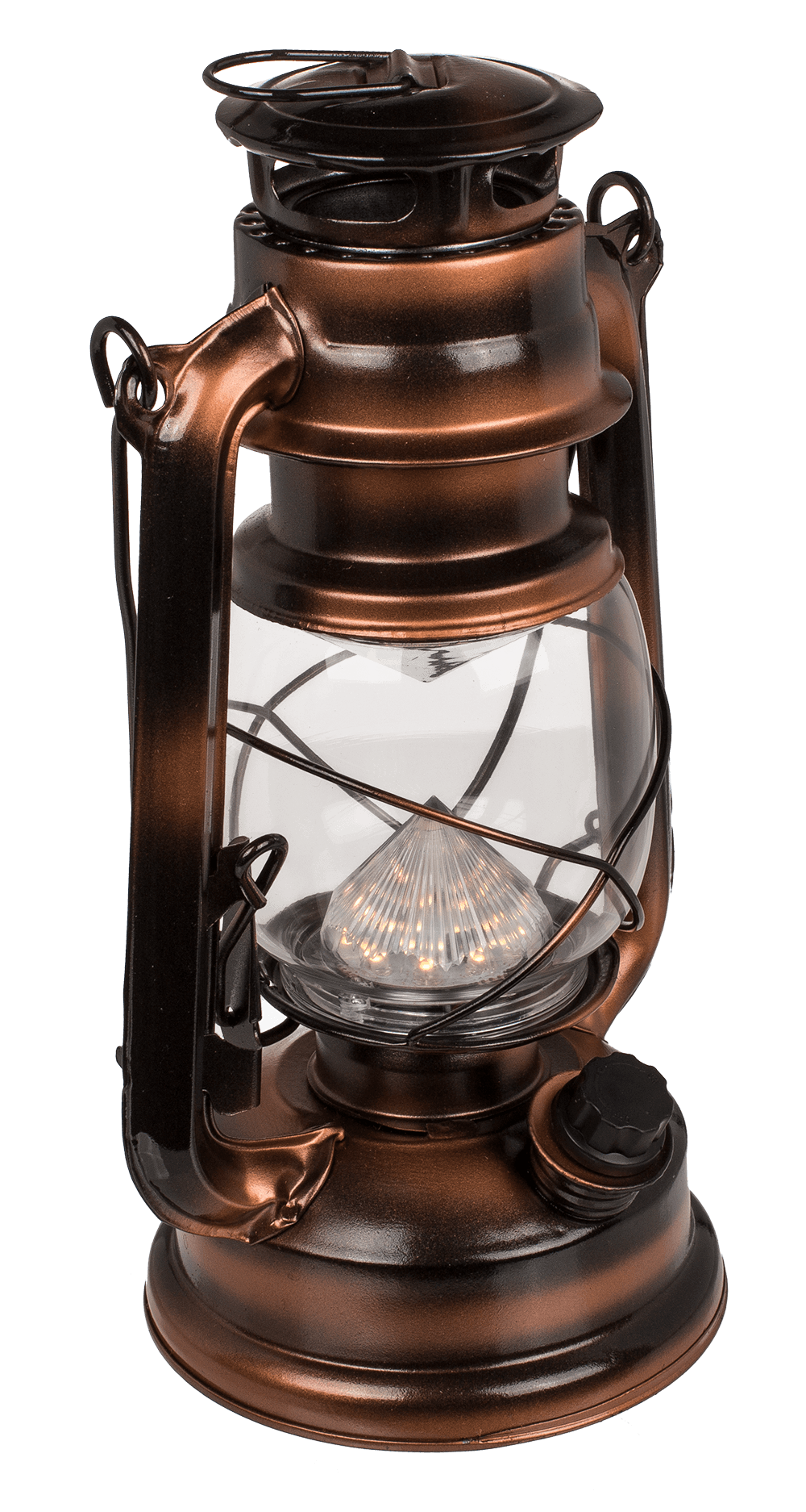 LED metal storm lantern, 15 x 25 cm, for 2 x