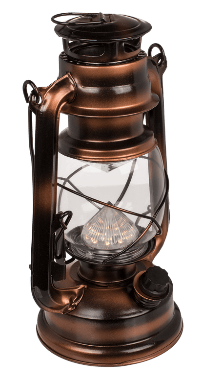 LED metal storm lantern, 15 x 25 cm, for 2 x