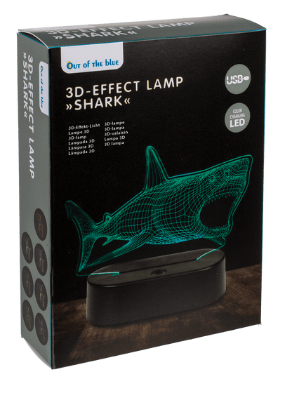 3D-Lamp, Shark, ca.14 x 16 cm, plastic,