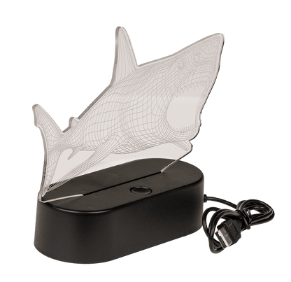3D-Lamp, Shark, ca.14 x 16 cm, plastic,