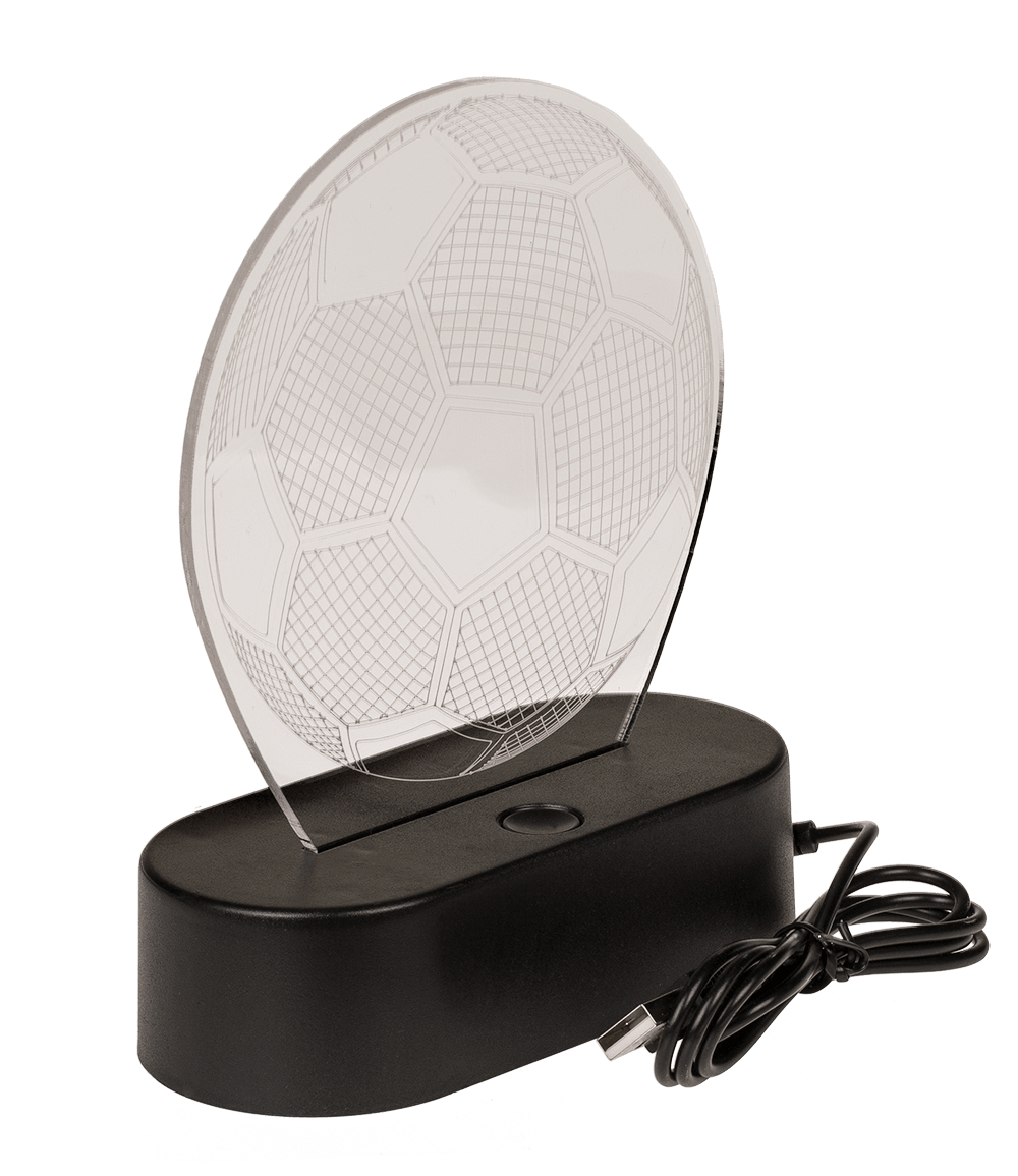 3D-Lamp, Soccer, ca. 16 x 12 cm, plastic,