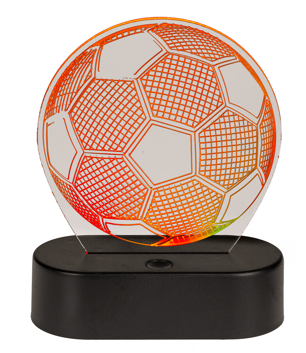 3D-Lamp, Soccer, ca. 16 x 12 cm, plastic,