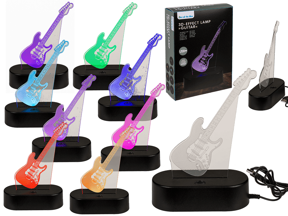 3D-Lamp, Guitar, ca. 18 x 12 cm, plastic,