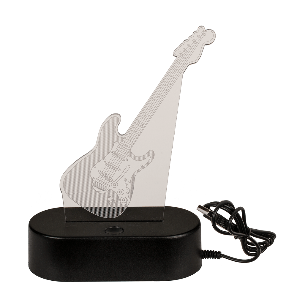 3D-Lamp, Guitar, ca. 18 x 12 cm, plastic,