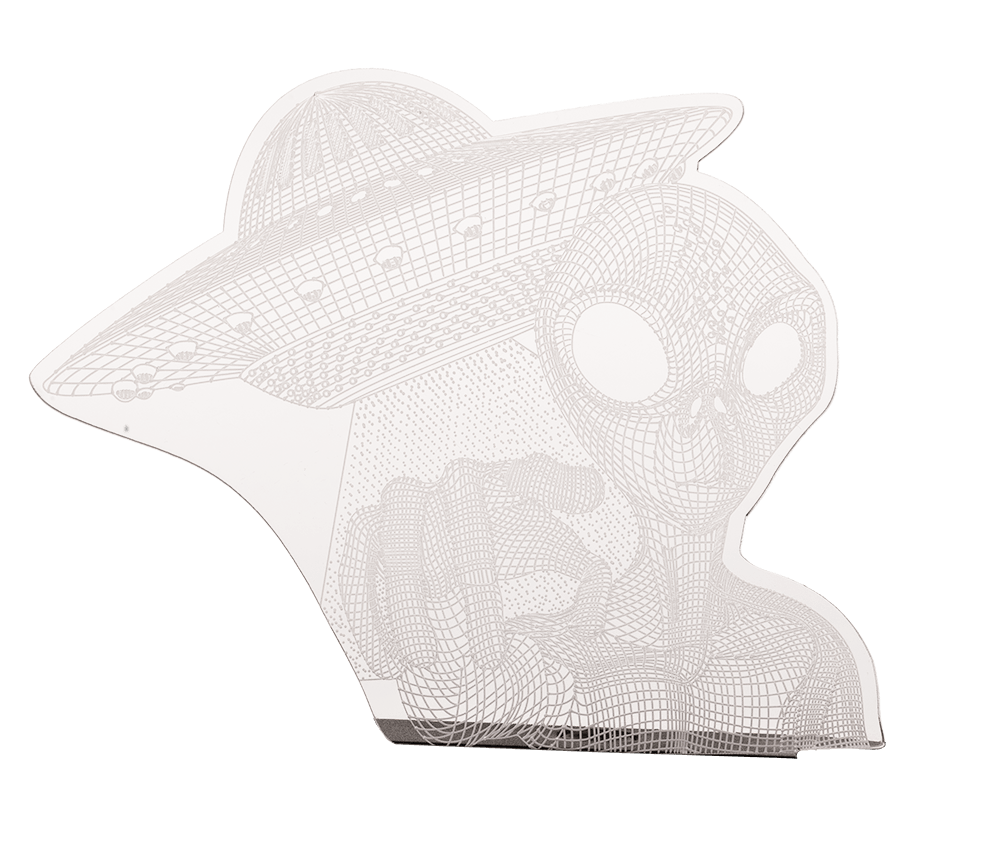 3D LED Solar garden stick with colour changing LED