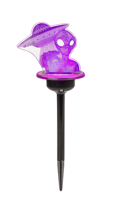 3D LED Solar garden stick with colour changing LED