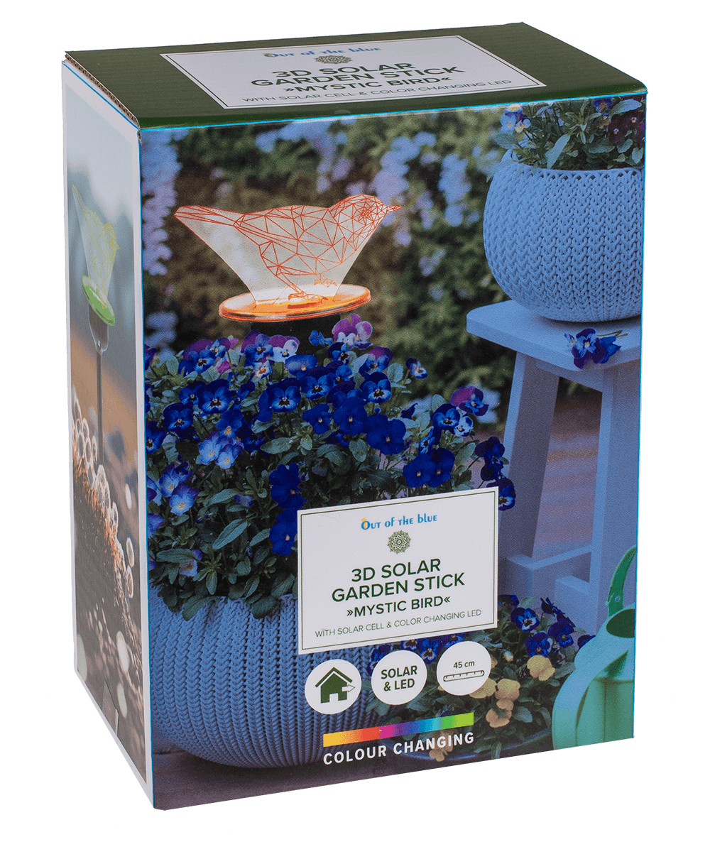 3D LED Solar garden stick with colour changing LED
