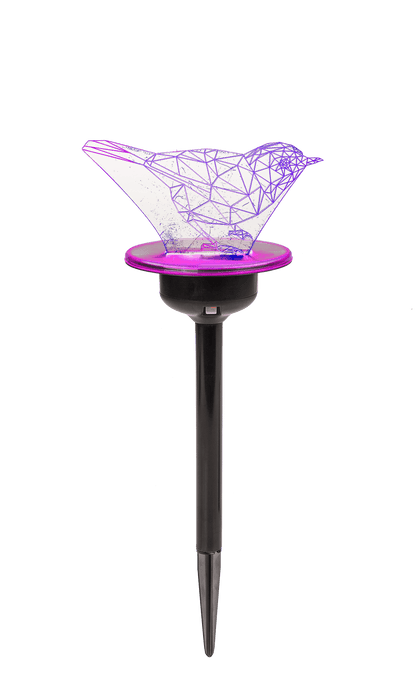 3D LED Solar garden stick with colour changing LED