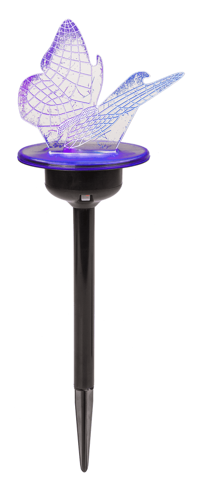 3D LED Solar garden stick with colour changing LED