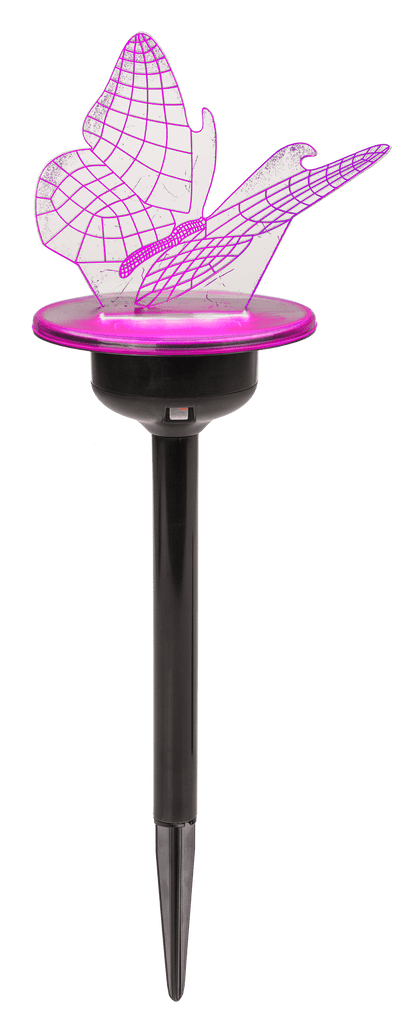 3D LED Solar garden stick with colour changing LED