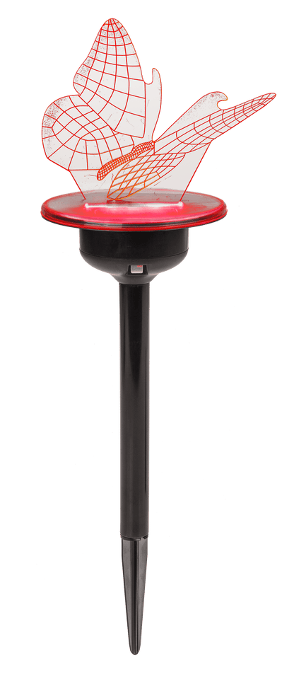 3D LED Solar garden stick with colour changing LED