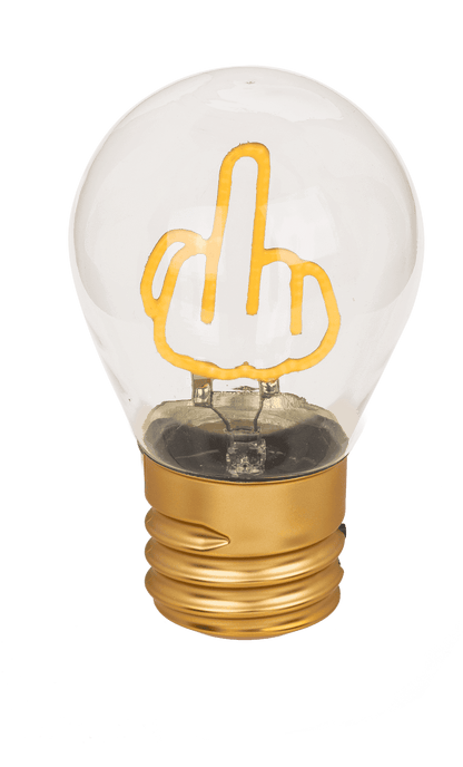 Light Bulb, middle finger, incl. Lithium battery