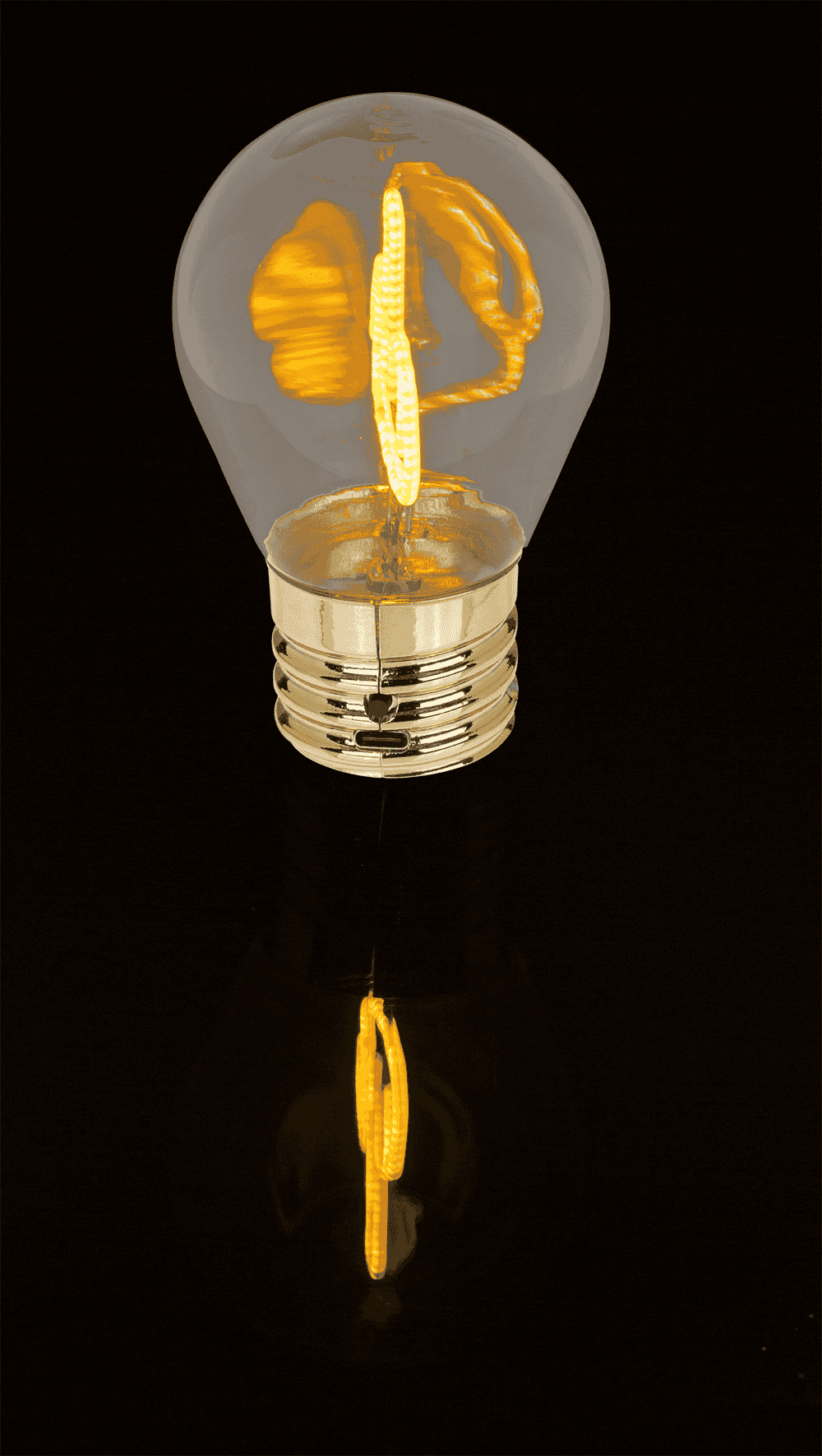 Light Bulb, middle finger, incl. Lithium battery