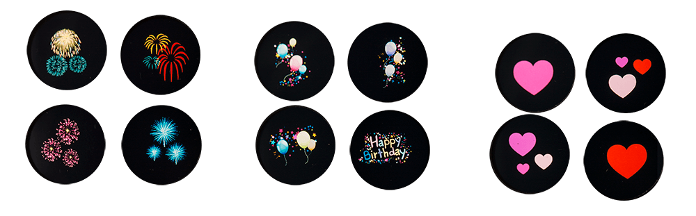 LED candle projector, Celebrations, 8 x 15 cm,