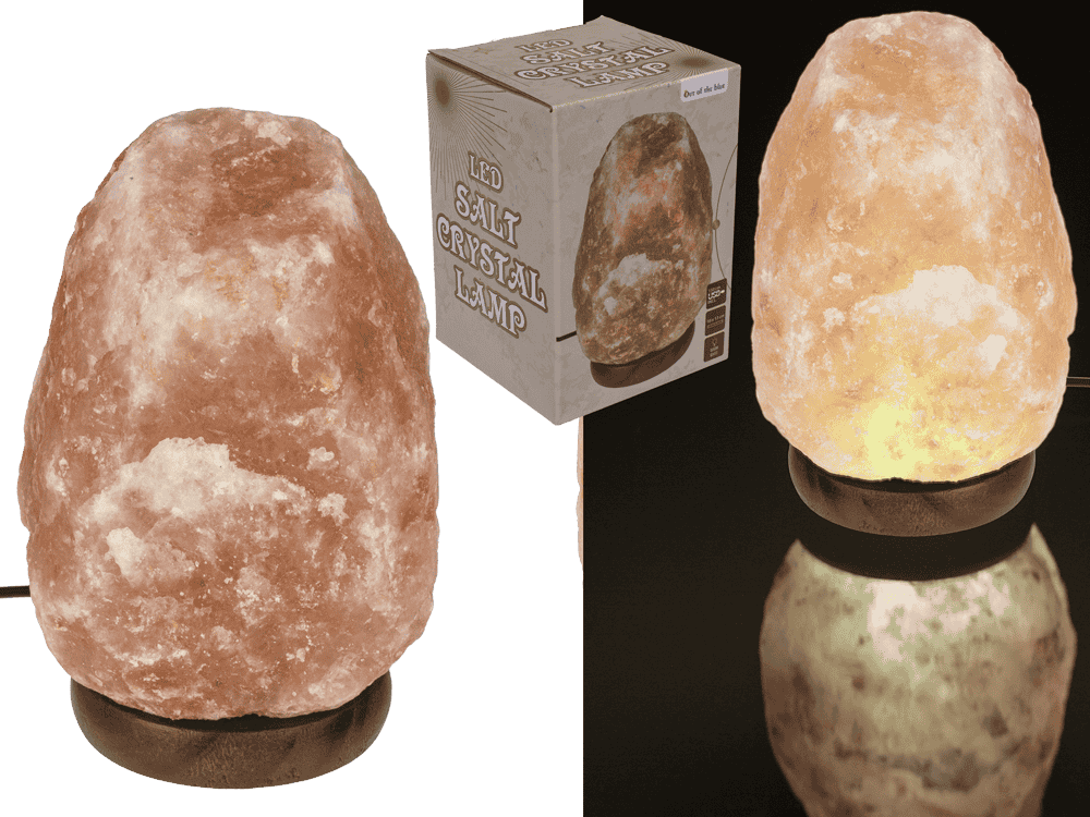 LED salt cristal lamp, warm white,
