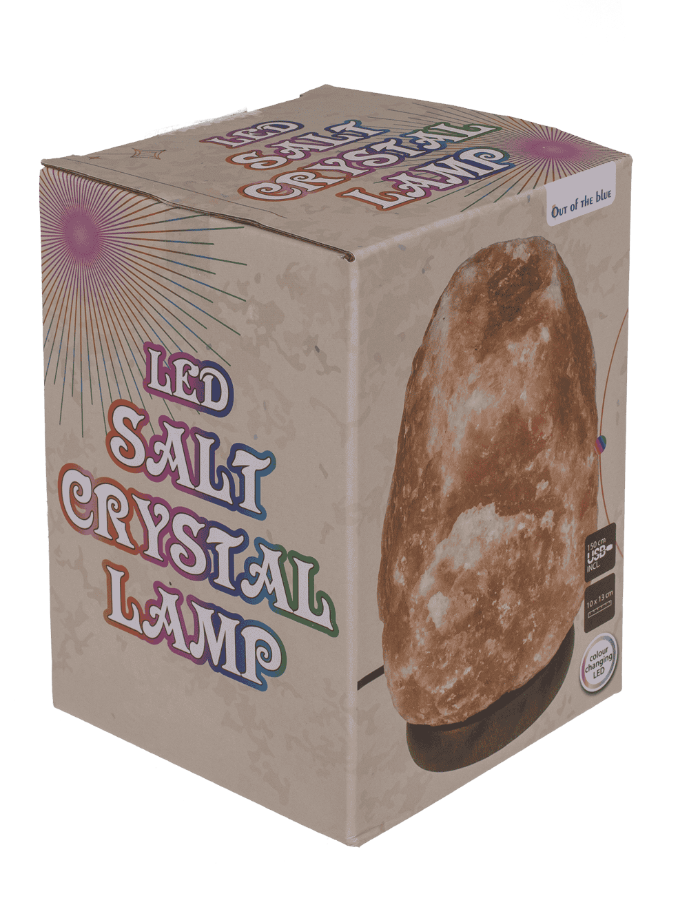 LED salt cristal lamp, colour-changing,
