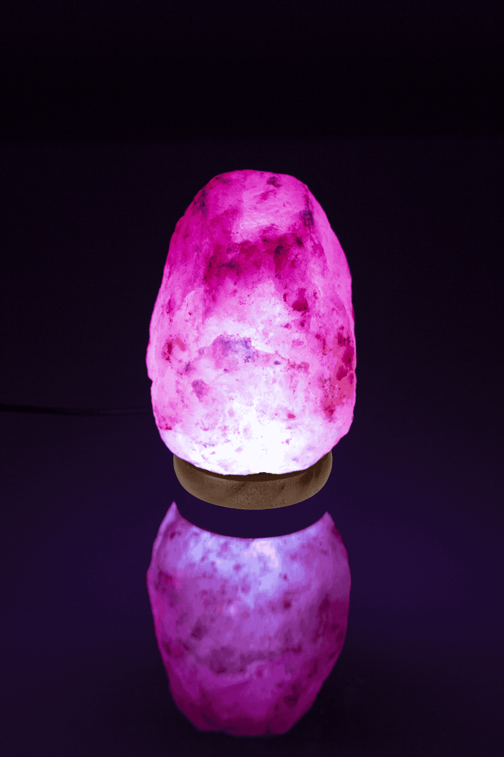 LED salt cristal lamp, colour-changing,
