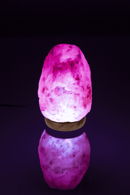 LED salt cristal lamp, colour-changing,