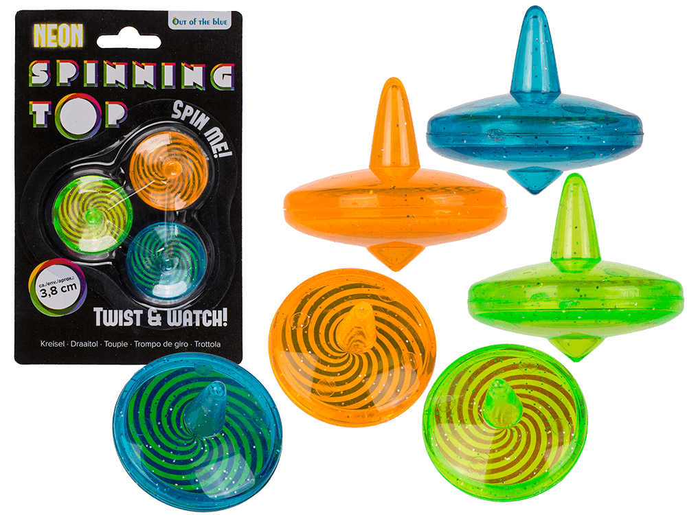 Neon Spinning Top, plastic material, approx. 3,8