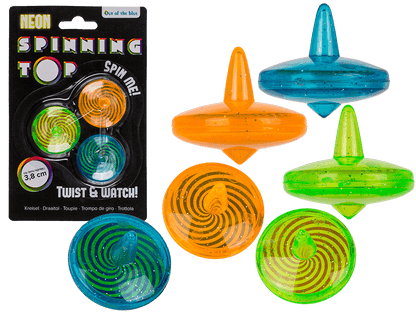 Neon Spinning Top, plastic material, approx. 3,8