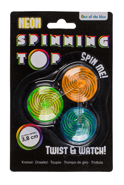 Neon Spinning Top, plastic material, approx. 3,8