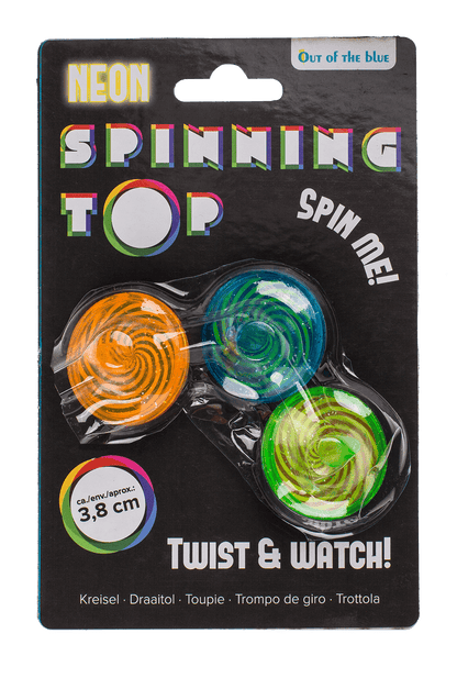 Neon Spinning Top, plastic material, approx. 3,8