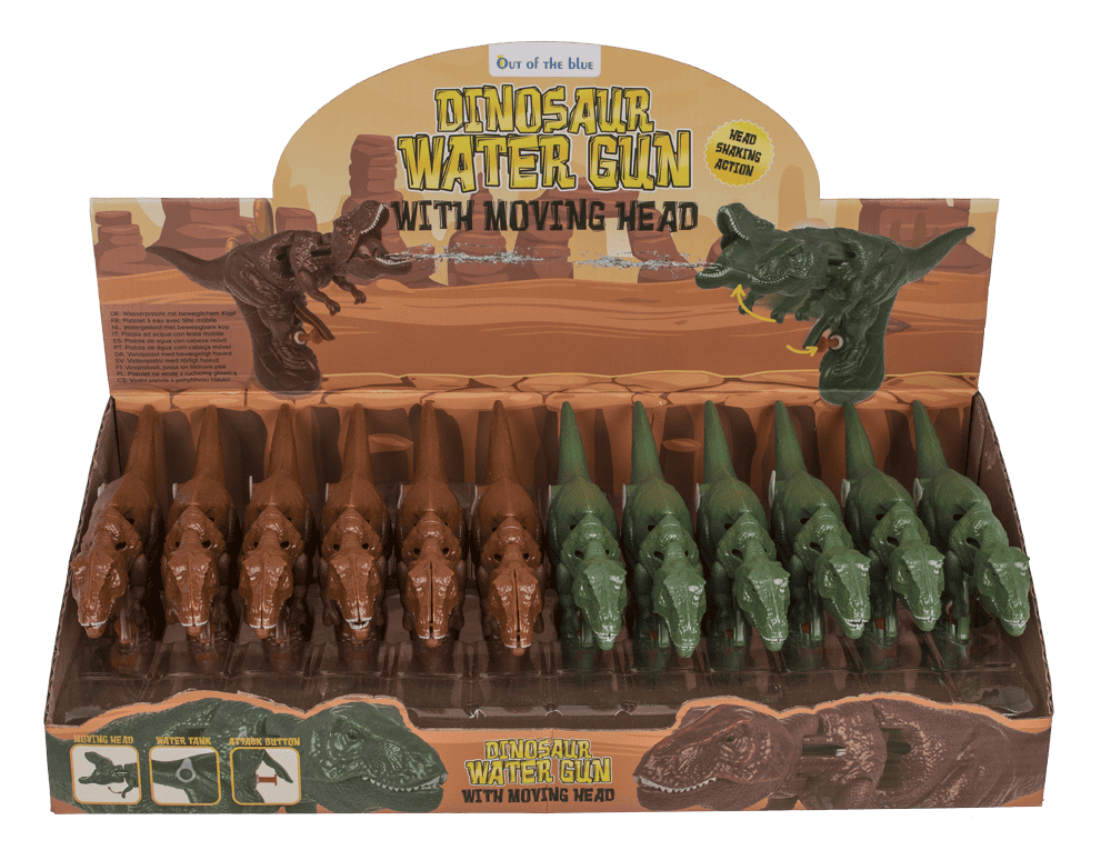 Water Gun with moving head, Dinosaur,