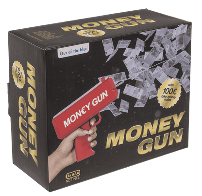 Cash gun, with € toy money,