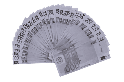 Cash gun, with € toy money,