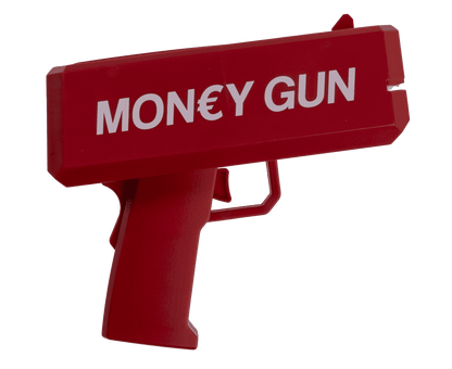 Cash gun, with € toy money,