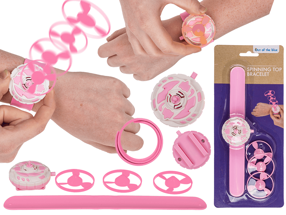 Pink Spinning Top-Bracelet, ca. 21,5 cm,